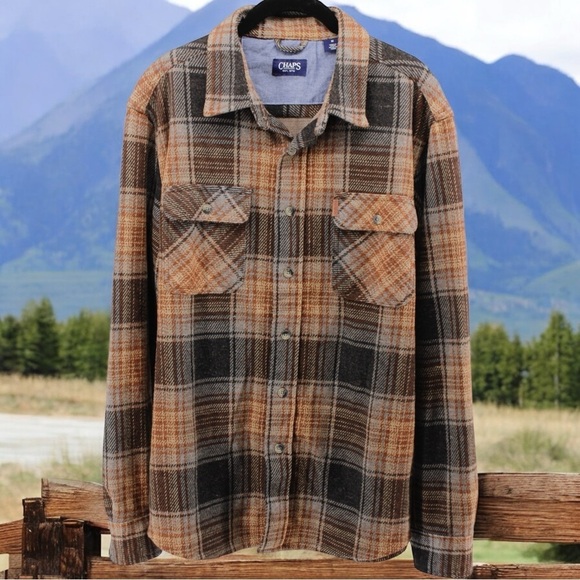 Chaps Other - Chaps Plaid Buttonup Comfort Outdoors Camping‎ Lumberjack Flannel Men's Size M